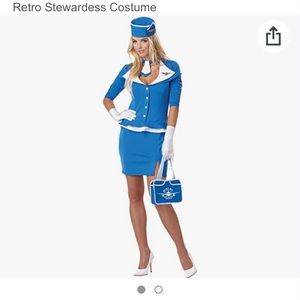 Halloween Costume - Retro Stewardess - Size Small - Think “Catch Me if You Can”